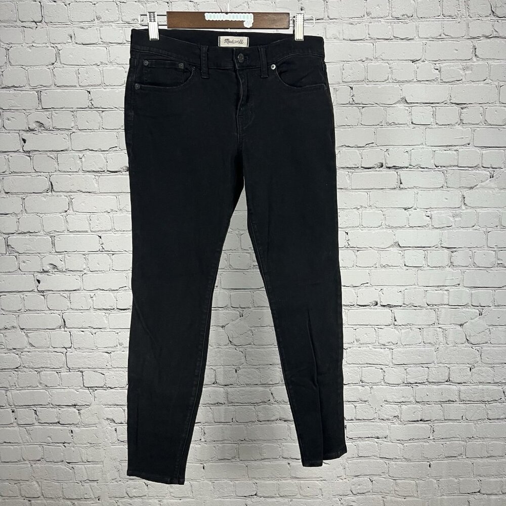 Madewell Black Denim Skinny Skinny Ankle High Riser Stretch Jeans 28 (30x28)